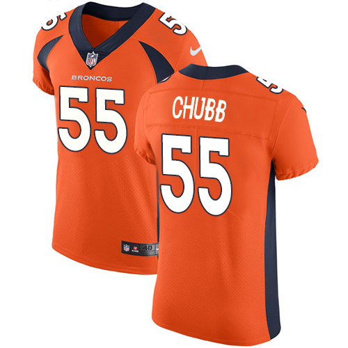 Nike Broncos #55 Bradley Chubb Orange Team Color Men's Stitched NFL Vapor Untouchable Elite Jersey